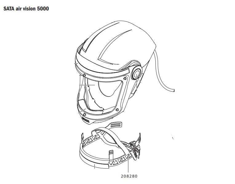 Air Vision 5000 Galvas Fiksācija Komplekts