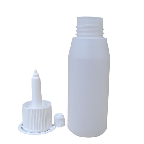 Plastflaske Bez Vāka 50 Ml Balta