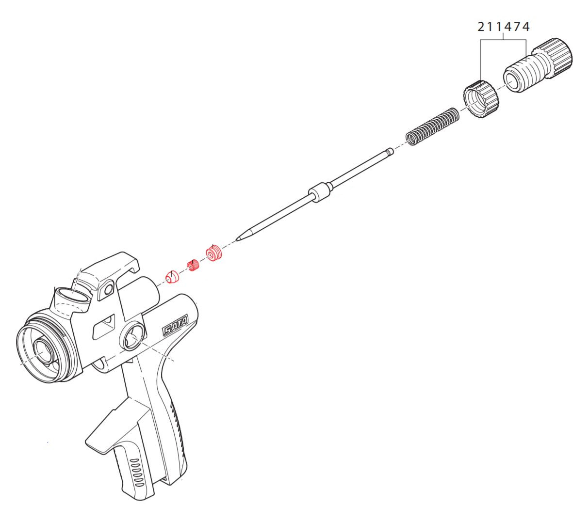 Materiālu Plūsmas Kontroles Pretgriezes Uzgrieznis 211474