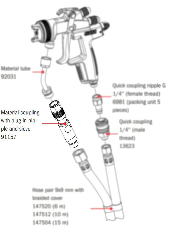 Materiāla savienojums ar spraudni + siets 91157