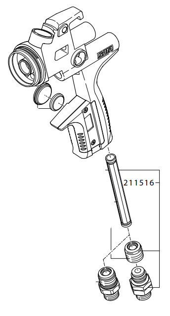 Blīvējuma turētājs ar piedurkni un rotējošo savienojumu 211516